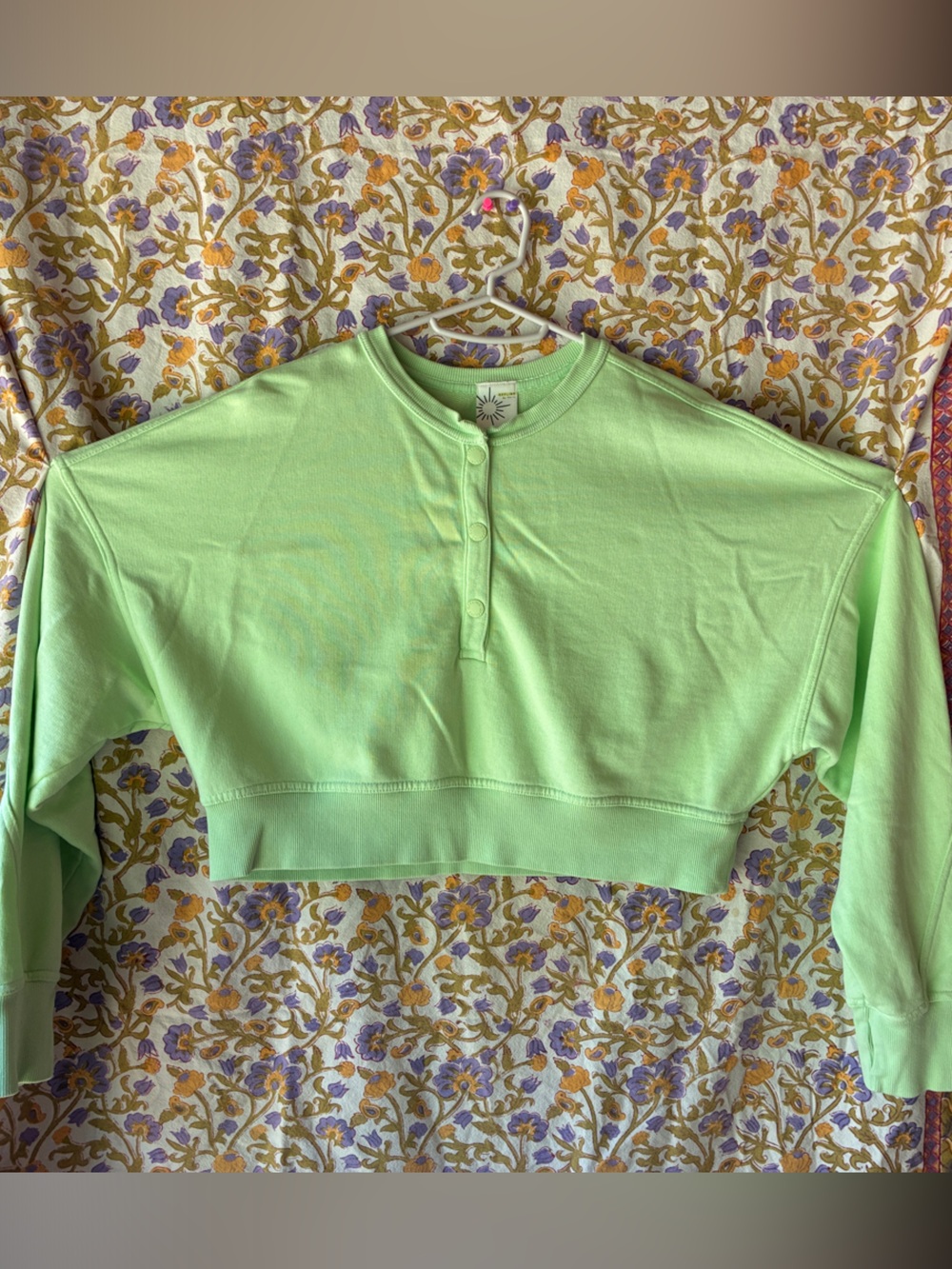 aerie - Offline by aerie - Mint Green Cozy Cropped Sweatshirt